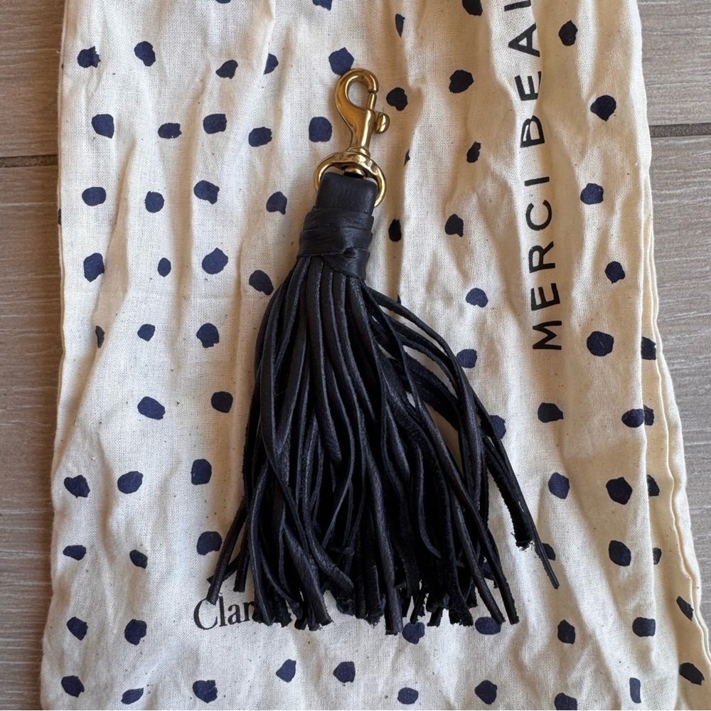 Clare V Leather Tassel Keychain with Dustbag - Picture 2 of 3